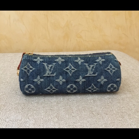 Louis Vuitton Denim Pochette Case - Picture 1 of 15
